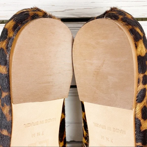 NEW LFL Leopard Animal Print Calf Hair Sloop Flats - Picture 6 of 9